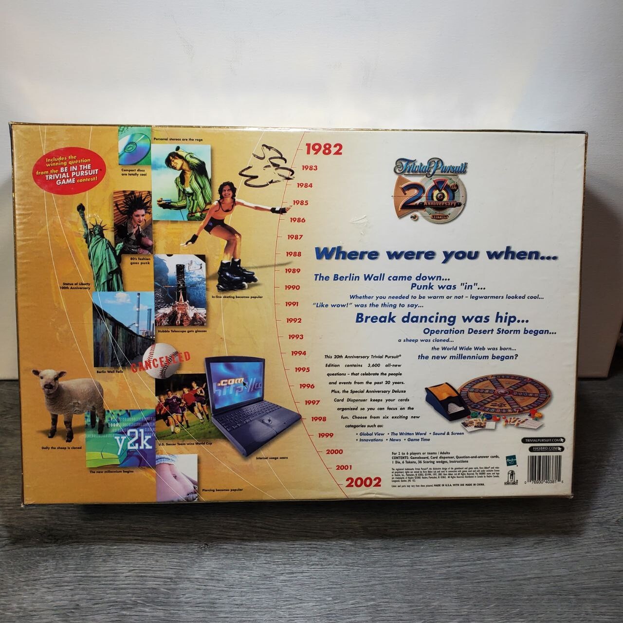 Trivial Pursuit 20th Anniversary Edition Trivia 2002 Game – New Factory Sealed