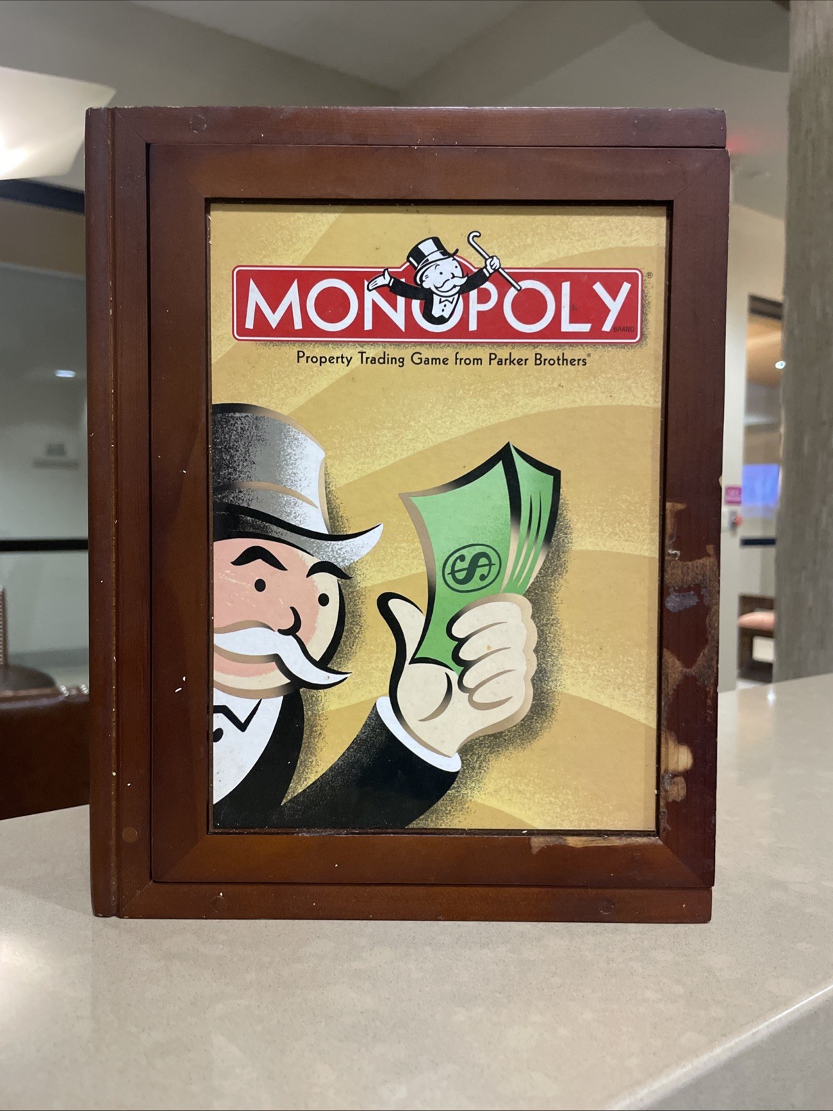 Monopoly Vintage Game Collection 2005 Wooden Box Bookshelf