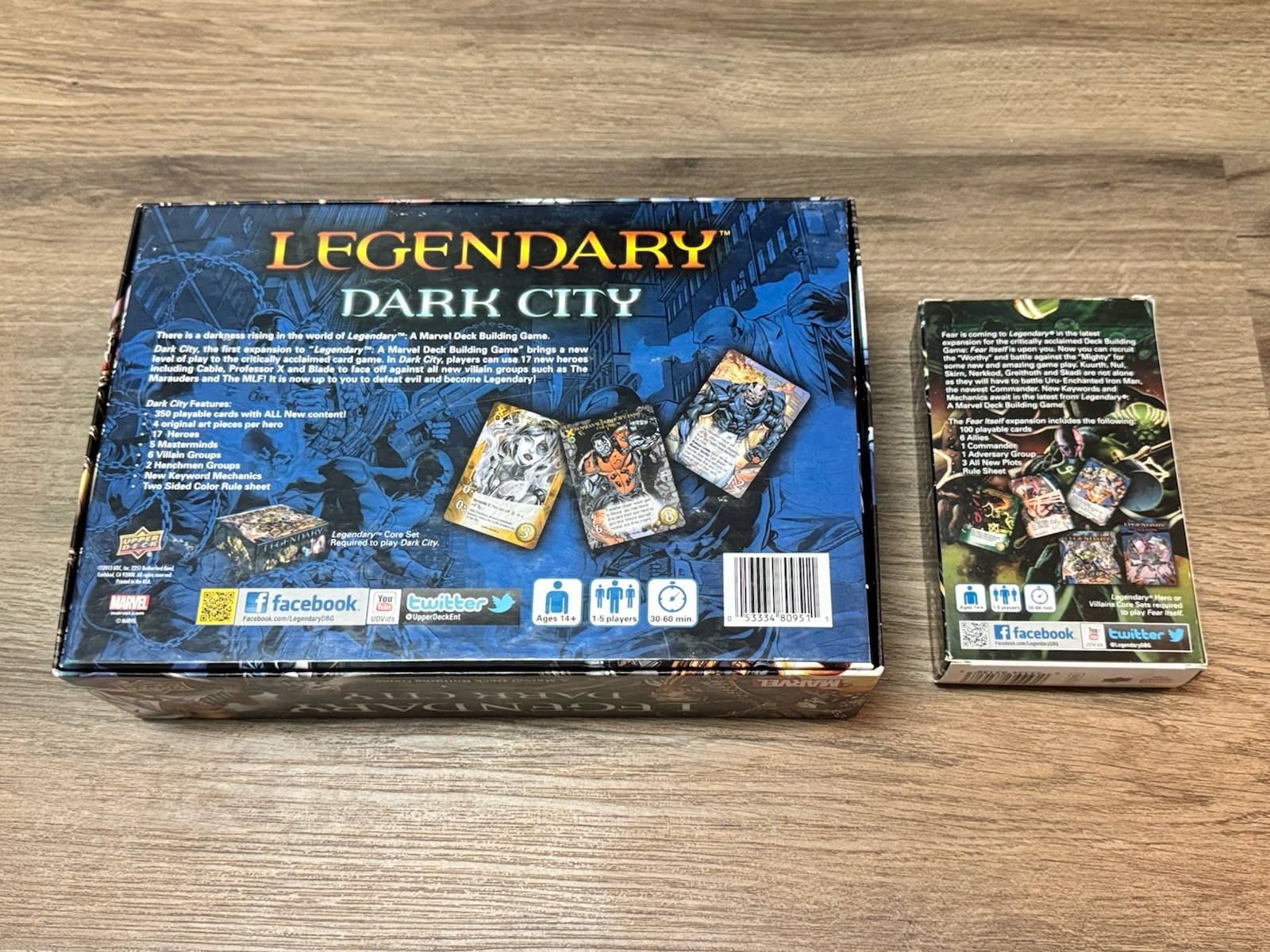 Marvel Legendary Expansion Bundle – Dark City & Fear Itself 100% Complete 1st Ed