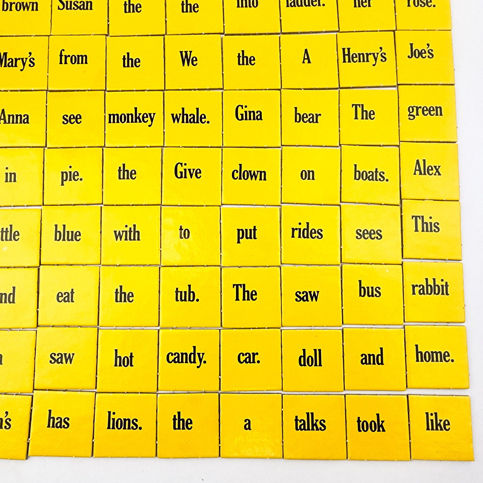 Vintage Sentence Game for Juniors Word Tiles Replacement 112 Pieces Games Gang
