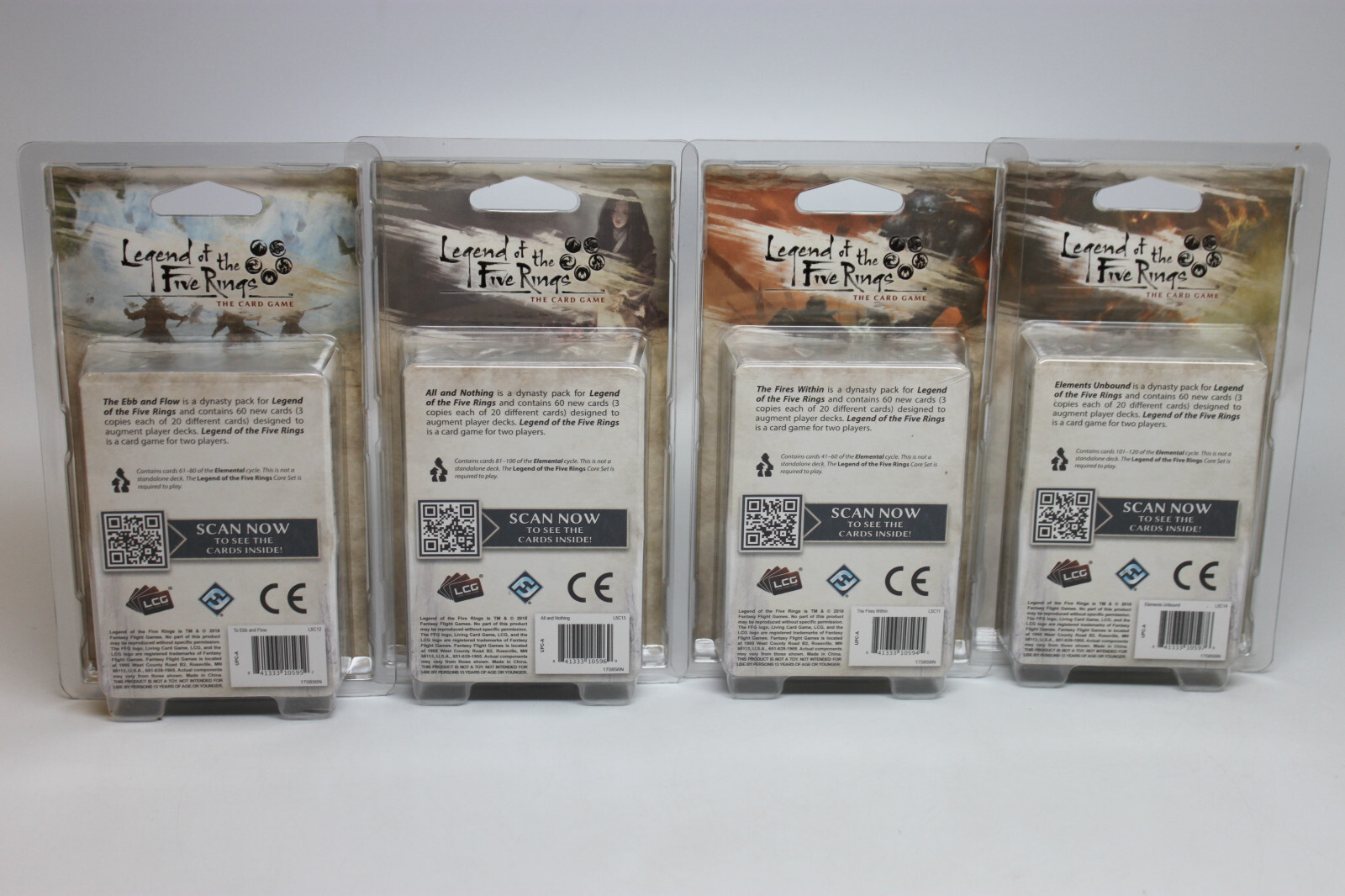 Legend of the Five Rings The Card Game: Lot of 9 Dynasty & 1 Clan Pack