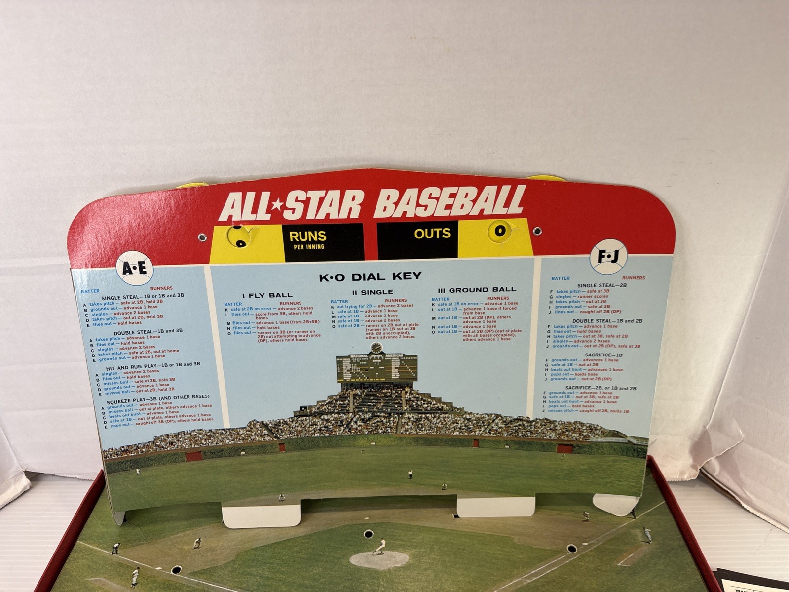 1968 Cadeco All Star Baseball Game #183-63 discs (62 player + 1 strategy) New Ed