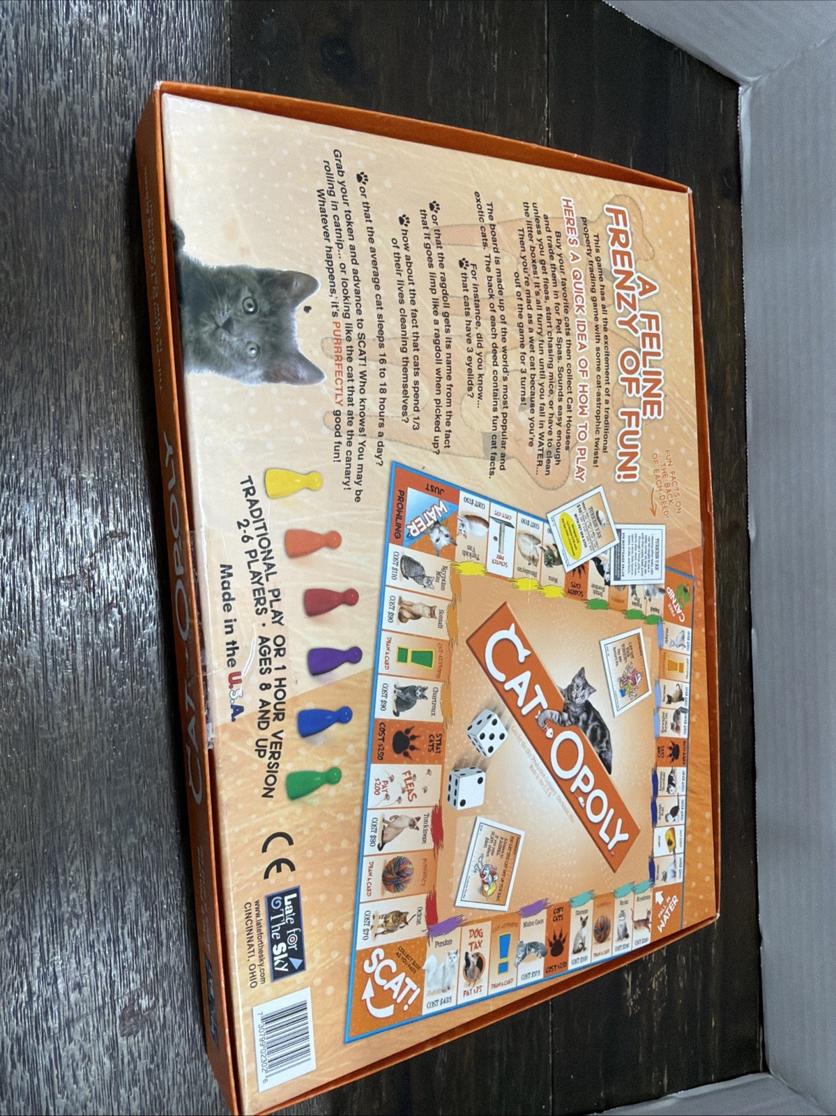 CATOPOLY COMPLETE BOARD GAME,PERSIAN,SIAMESE,EXOTIC,BIRMAN;EXC.COND