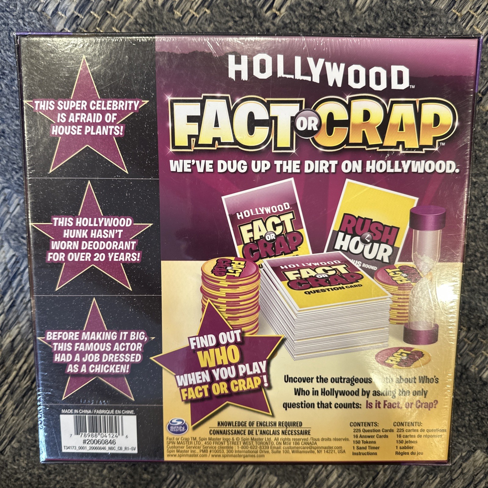 Hollywood Fact or Crap Celebrity Trivia (Board Game, 2012) Brand New Sealed