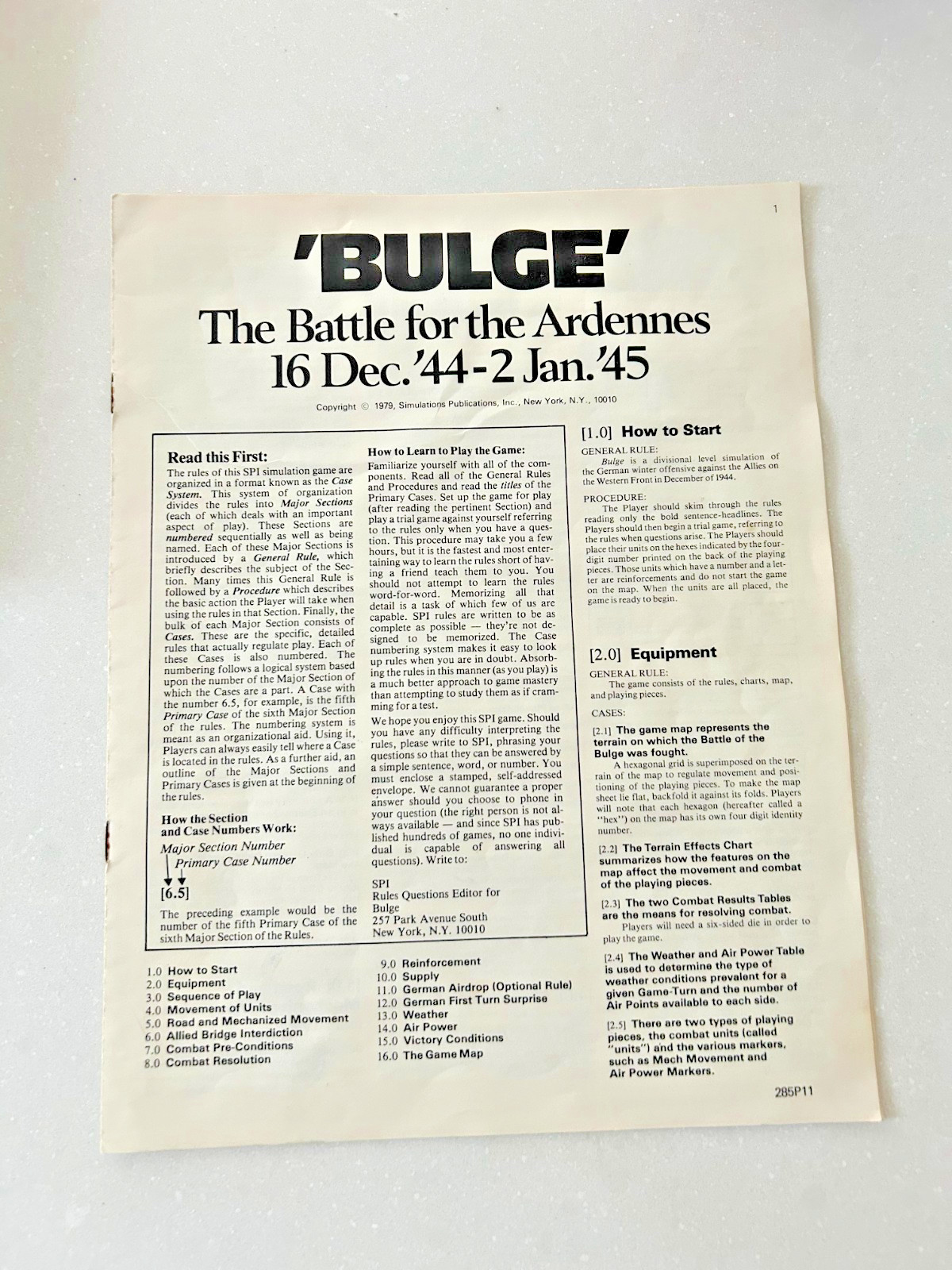 SPI board game, The Big Red One, First Division in the Battle of the Bulge