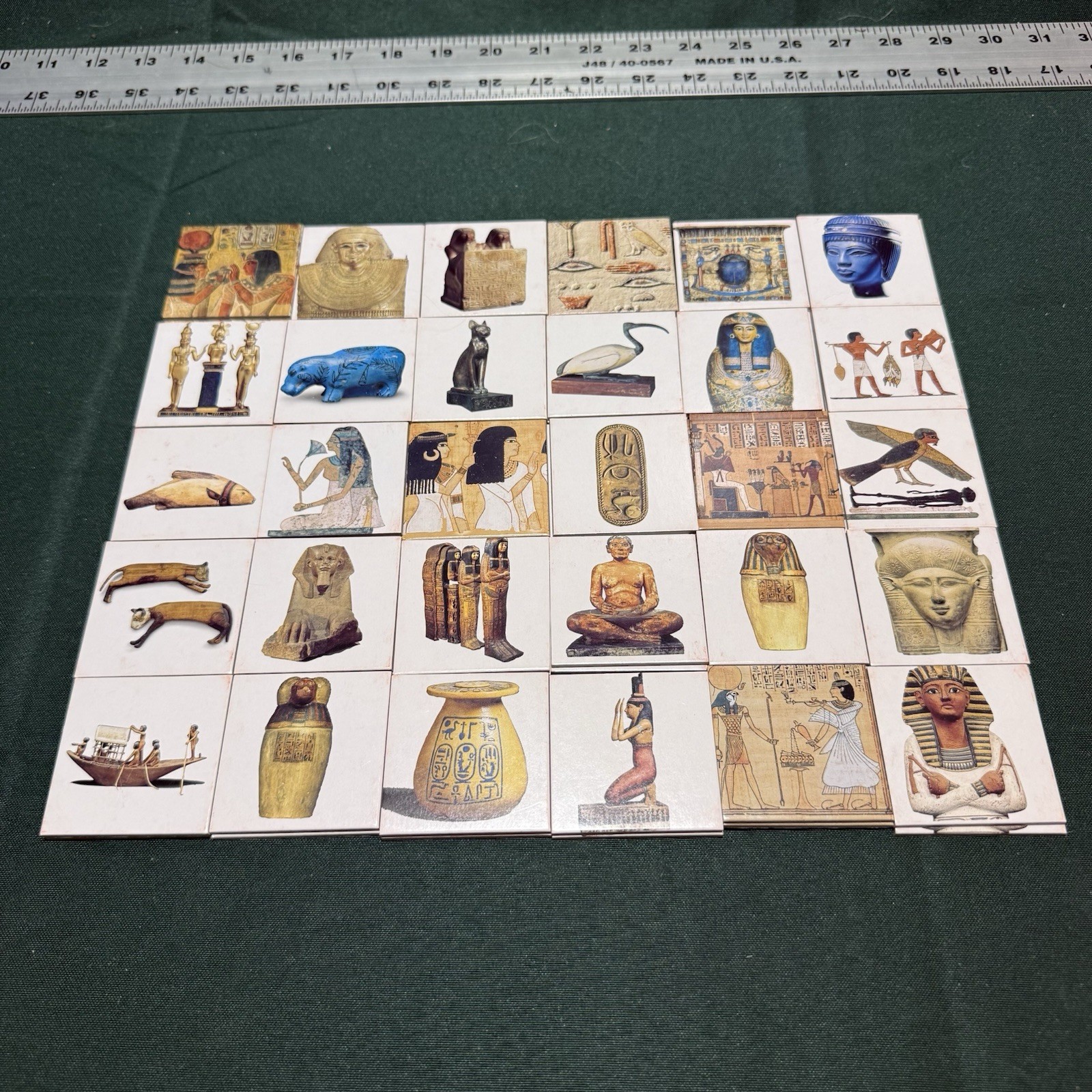 Egyptian Memory Game 1999 Jeux Musees de France Museum Egypte Complete 36 Tiles