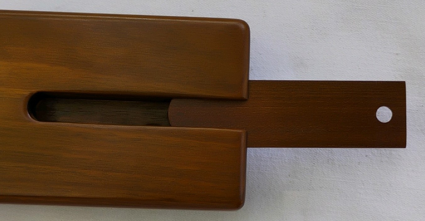 Handmade Wooden Cribbage Board. Brazilian Walnut. Brass And Aluminum Pegs. USA