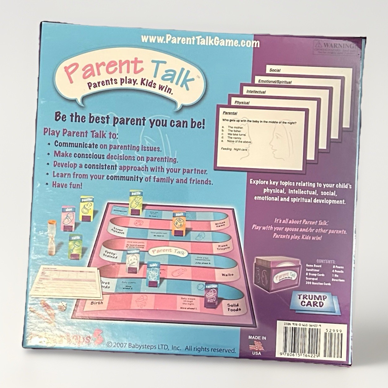 Parent Talk Parents Play Kids Win Baby And Toddler Edition Board Game – Sealed