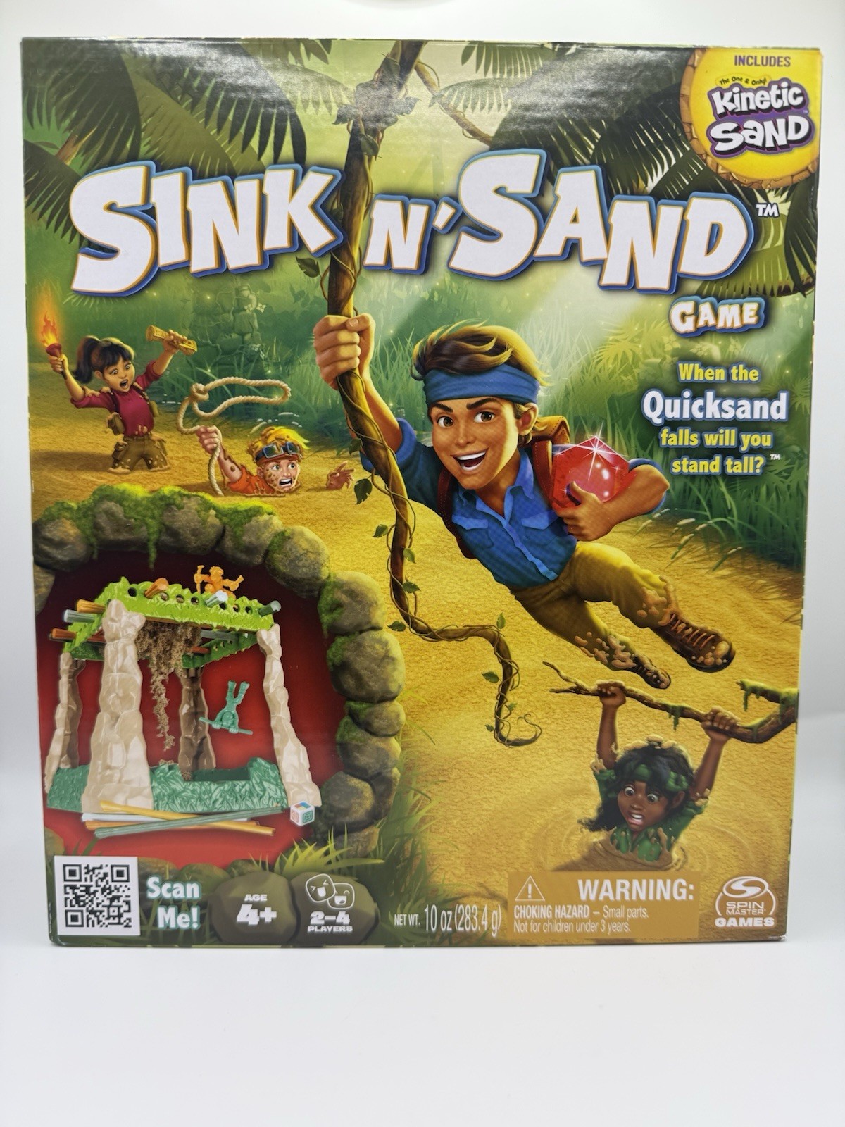 Sink N Sand Game Kinetic Sand Spin Master Jungle Quicksand Board Game New