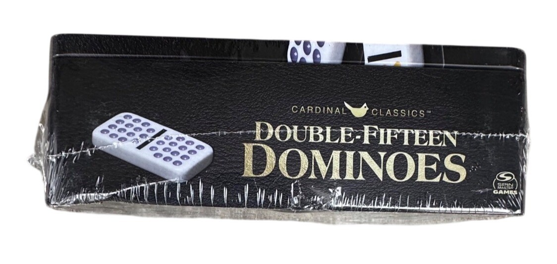 Cardinal Classics Double 15 Dominoes Set in Tin Family Game Ages 8+ 2-6 Players