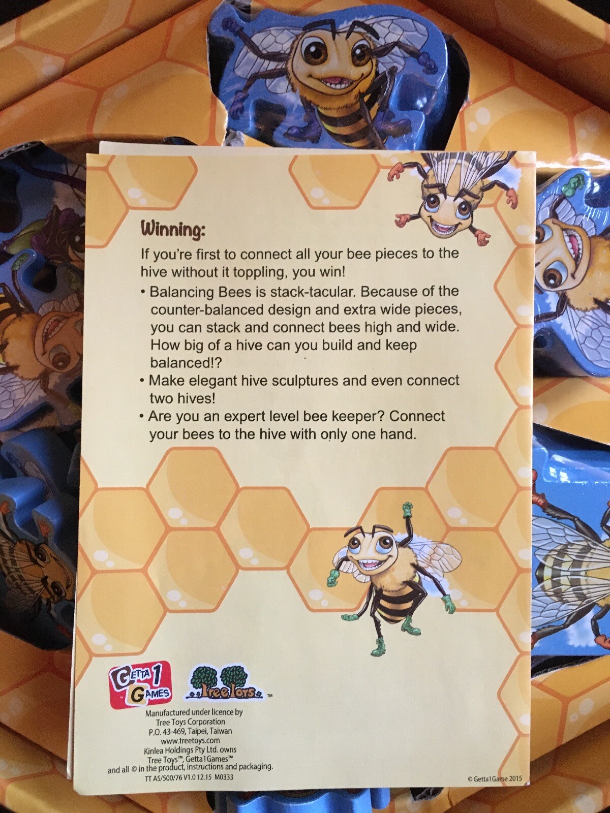 Balancing Bees 3D Stacking Game Of Skill Complete 7+ years 1 to 4 players
