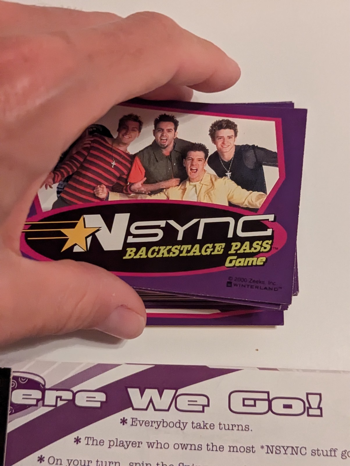 NSYNC Backstage Pass Board Game Patch Games 2000 PIECES ONLY – See Video