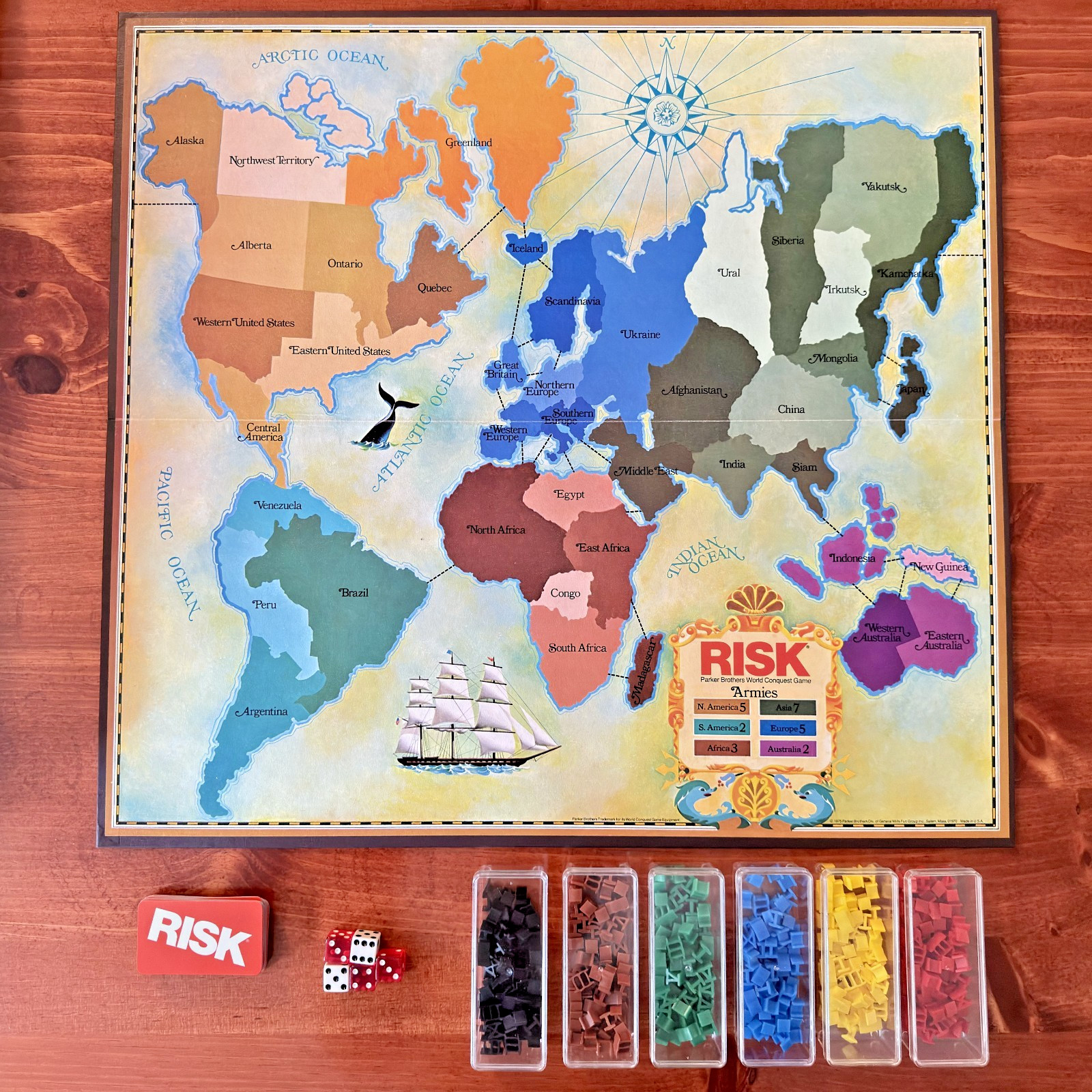 Vintage 1980 Parker Brothers RISK Board Game Complete Box w/ Instruction Manual