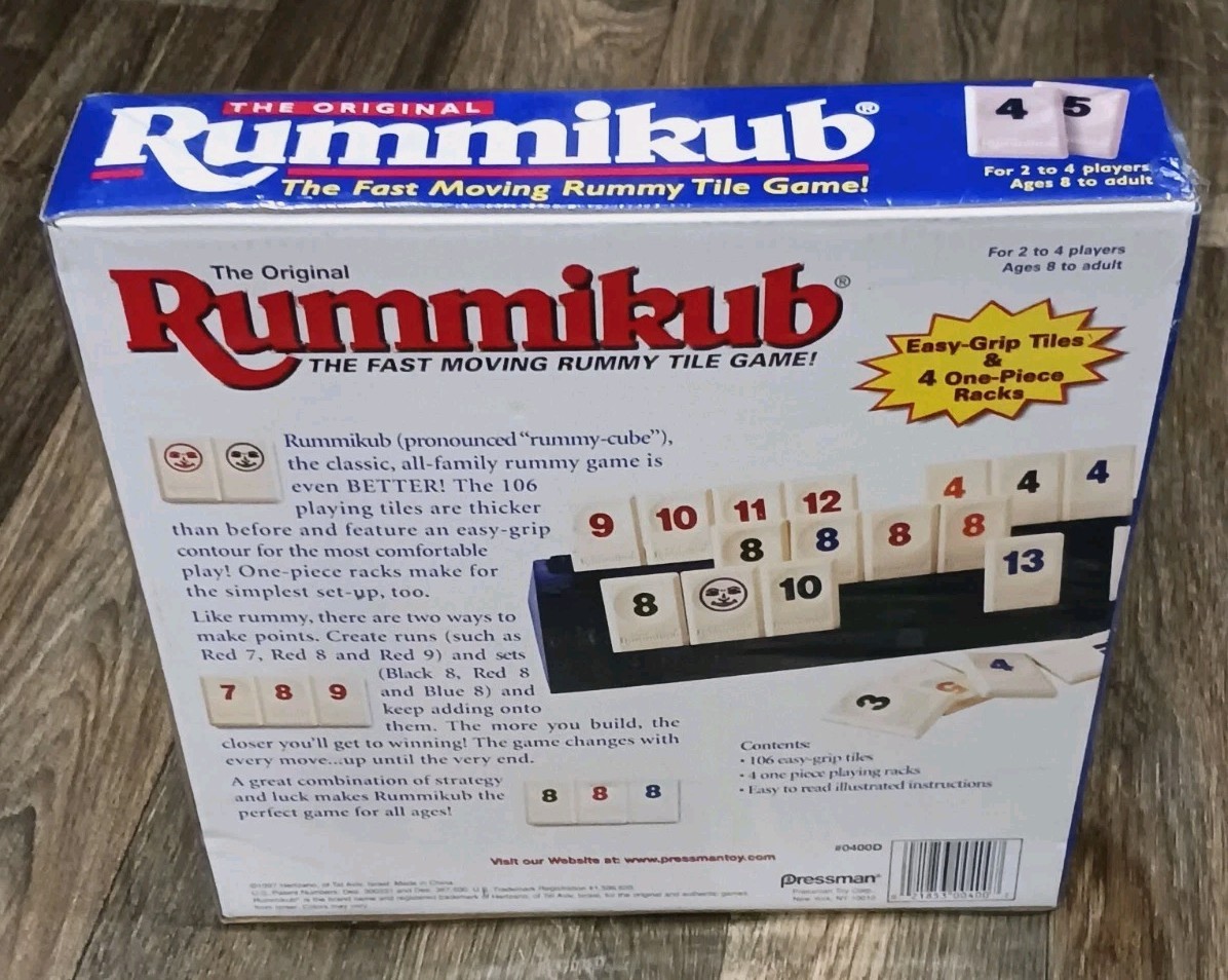 Rummikub Board Game The Original 1997 Sealed 0400D Tiles Pressman