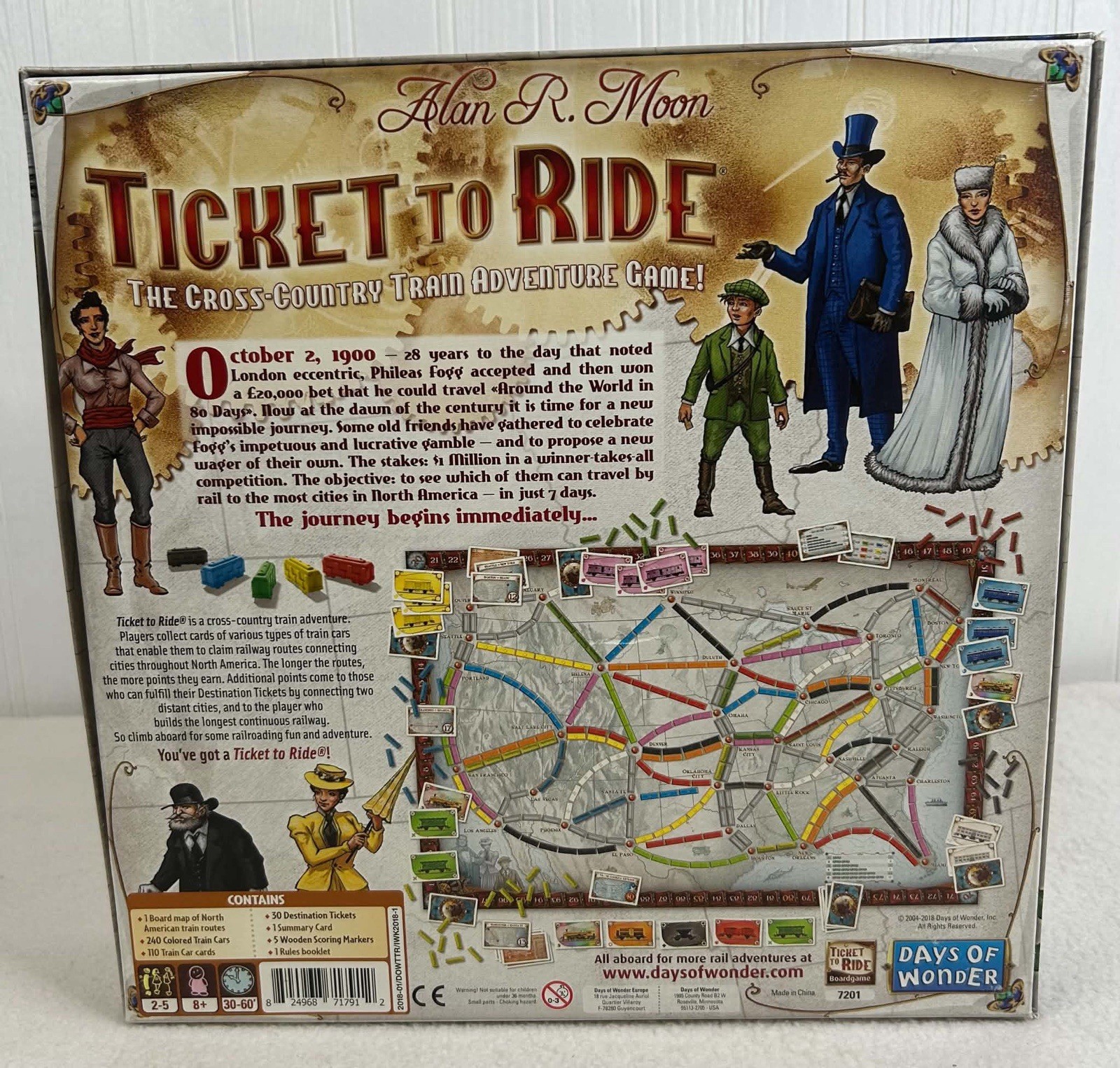 Ticket to Ride Original Edition North America Board Game Complete Open Dmg Box