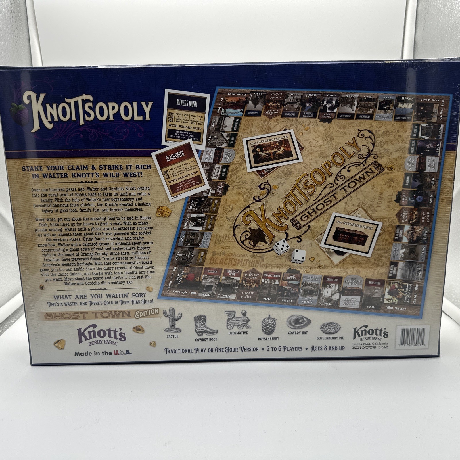 Knottsopoly Ghost Town Edition Knott’s Berry Farm Walter Knott – NEW SEALED