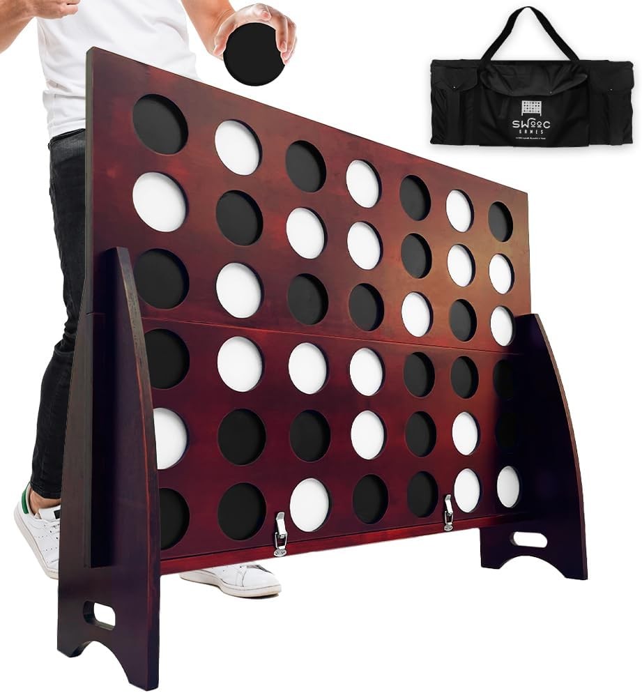 Giant 4 in A Row Swooc XL 4x3ft Quiet Outdoor Lawn Game