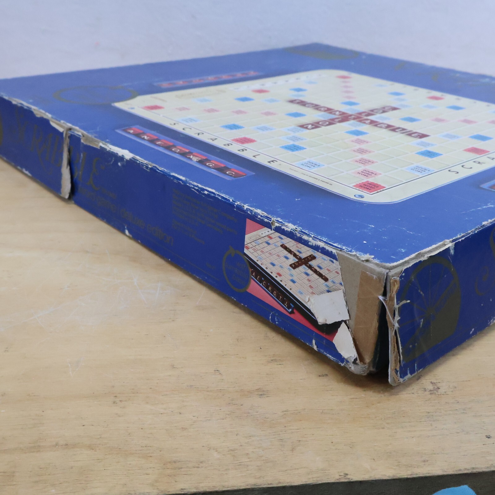 Vintage 1982 Scrabble Deluxe Turntable Board Game Wooden Tiles Complete