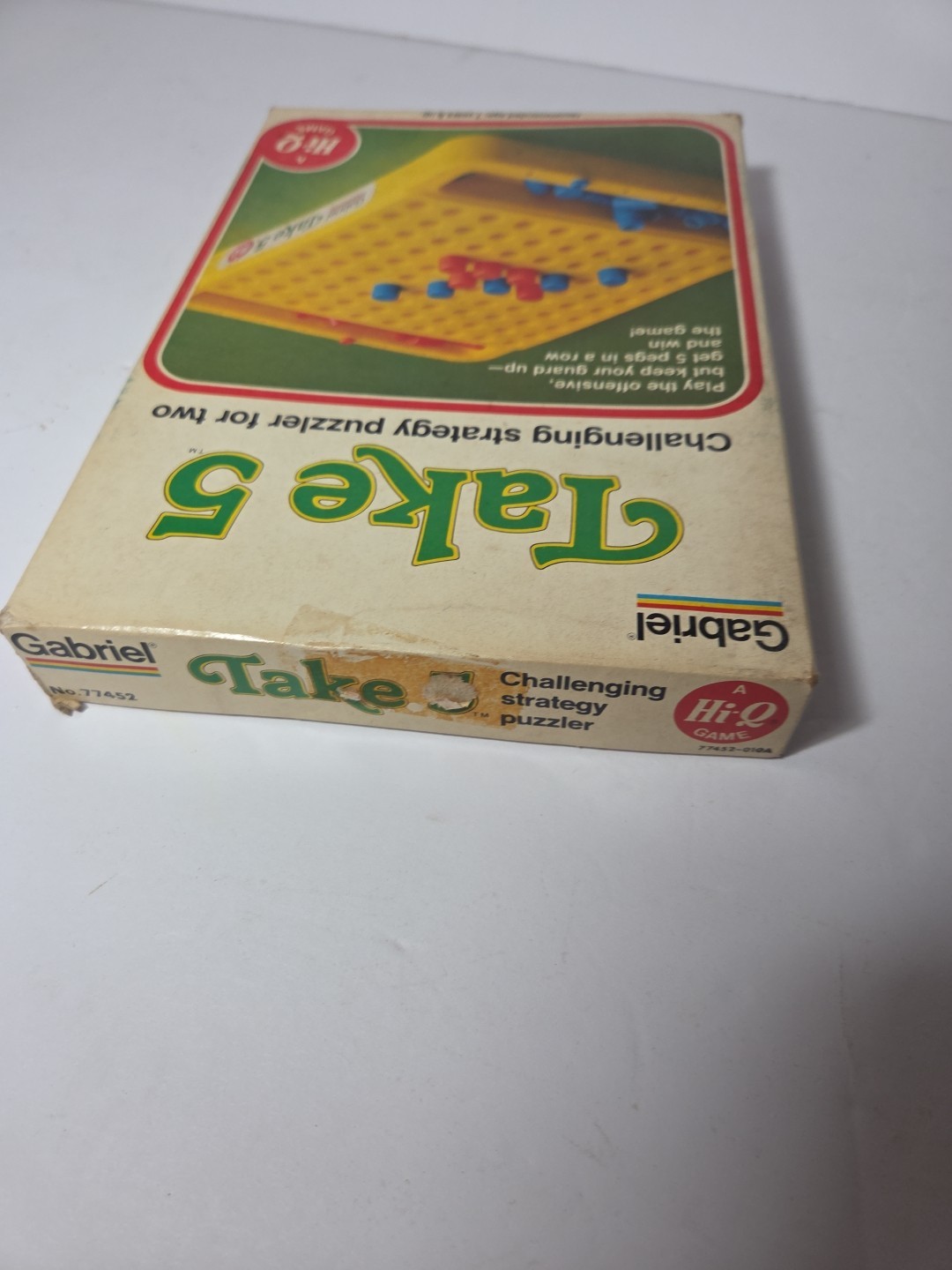 Vintage Take 5 Board Game W/ Box 1977 Gabriel Hi-Q Strategy Puzzler