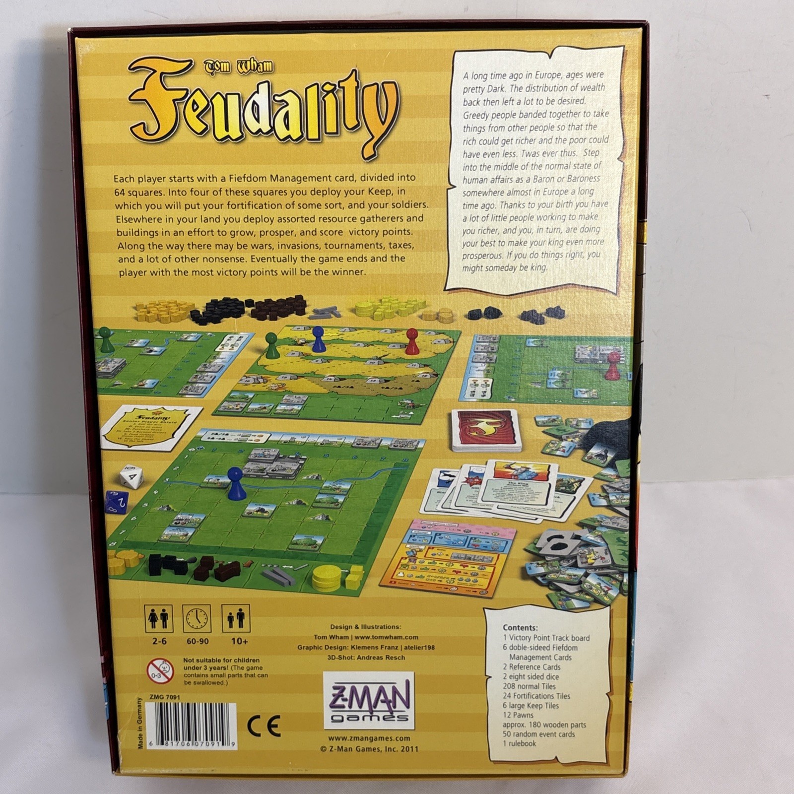 Feudality – Z-Man Games 2011 – 100% COMPLETE! EUC – Tom Wham