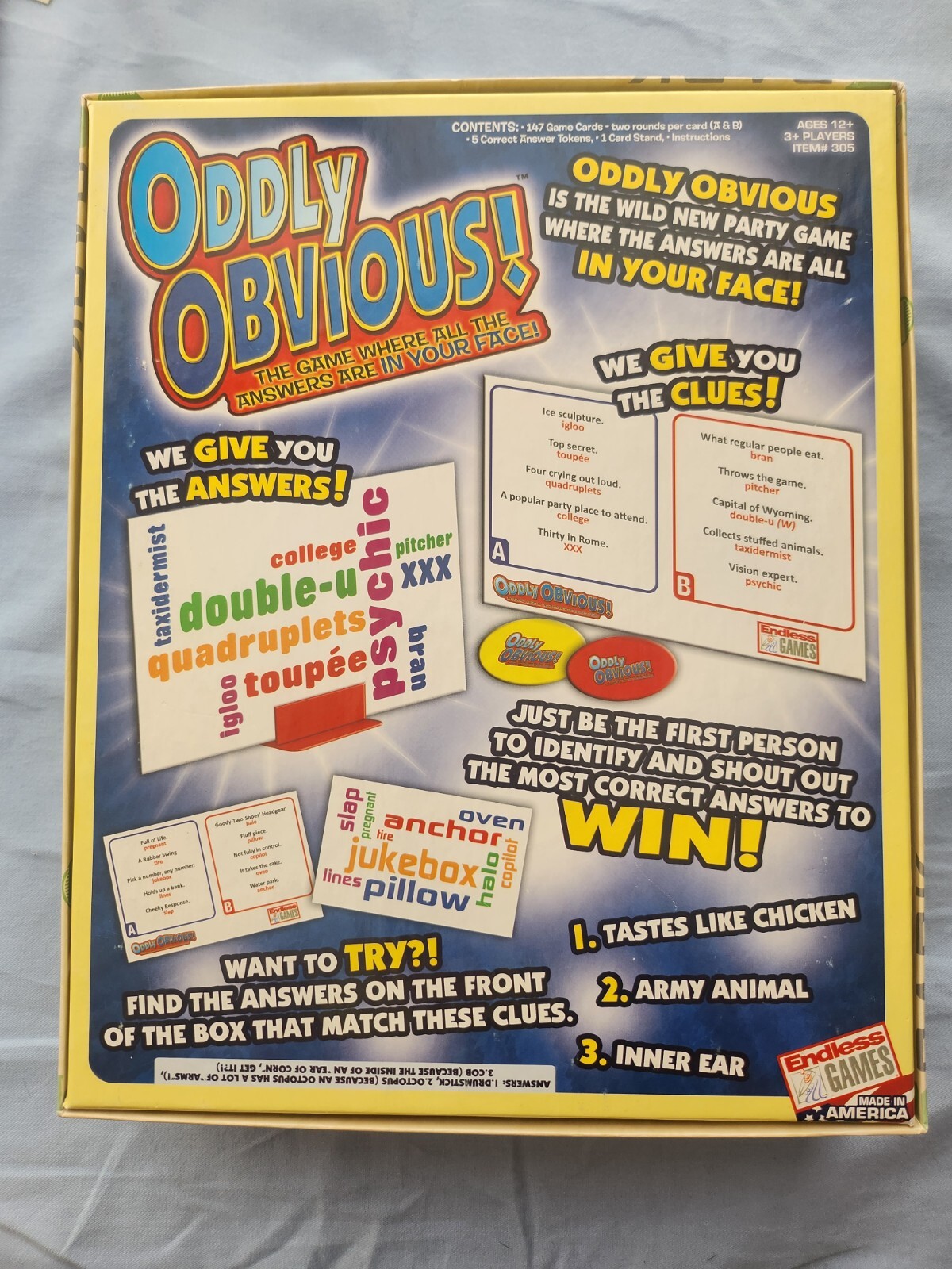 Oddly Obvious Game ~Party/Family Board Game (Discontinued) Endless Games Age 12+