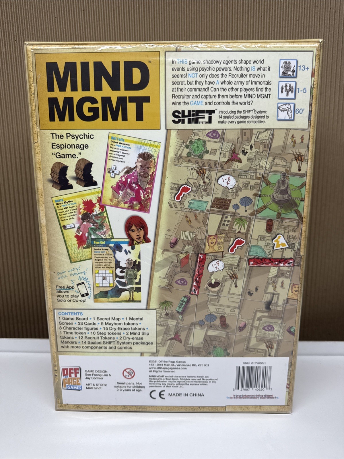 Mind MGMT Kickstarter Edition Strategy Board Game, Includes Solo & Co-op App
