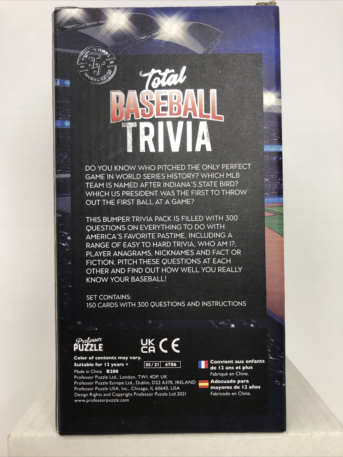 Baseball Trivia Game 300 Questions Everything Baseball ~ Damaged Box See 3rd Pic