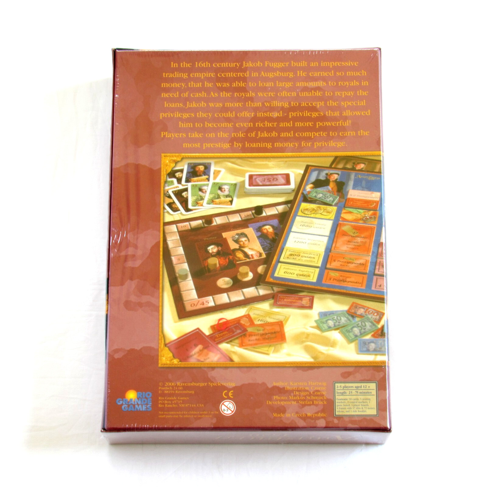 Augsburg 1520 Board Game Rio Grande 2006 Karsten Hartwig New