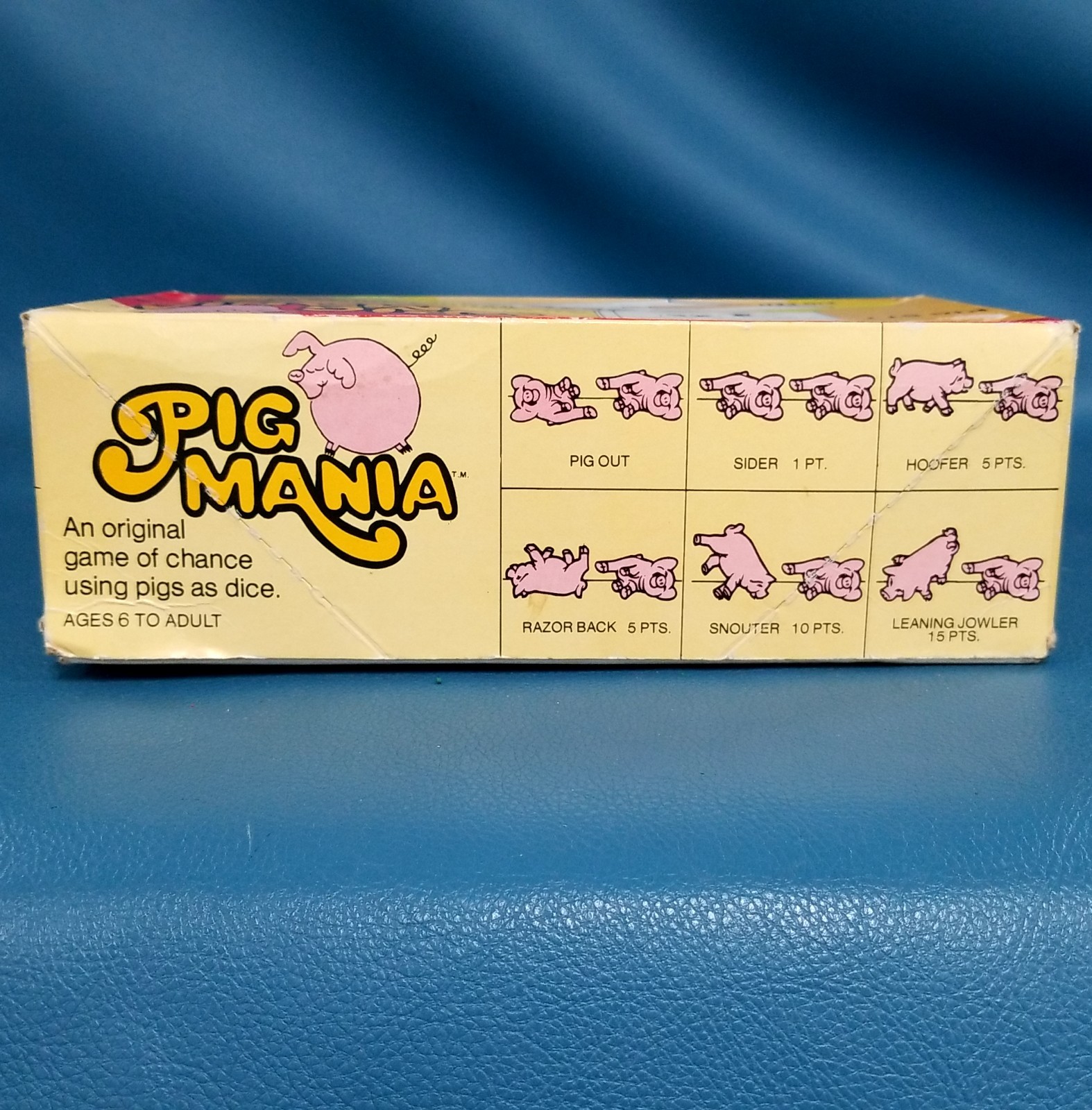 Vintage 1977 Pig Mania Original Game of Chance Family Game Night