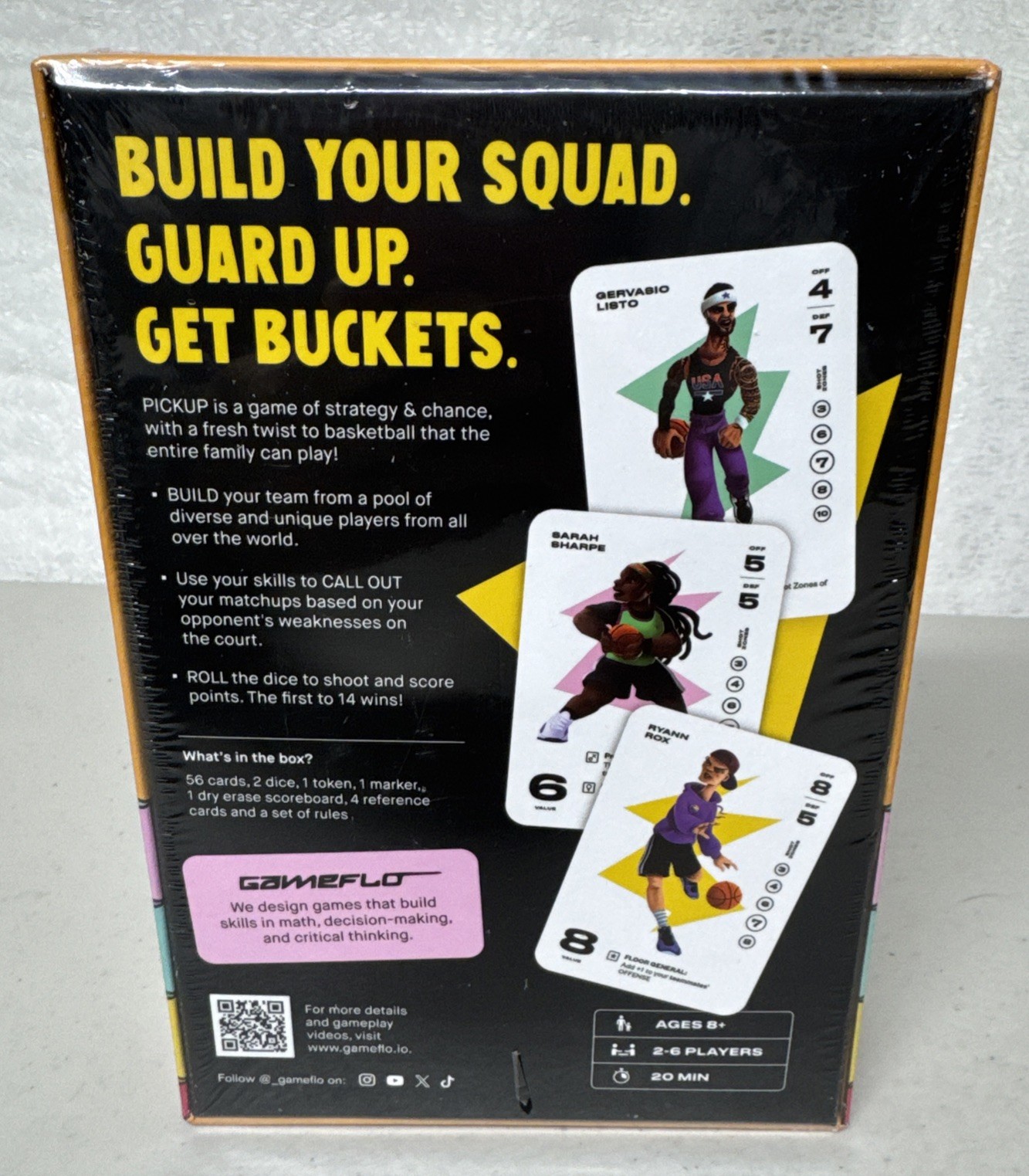 Gameflo Pickup Basketball Card Game Of Strategy Ages 8+ 2 – 6 Players New Sealed