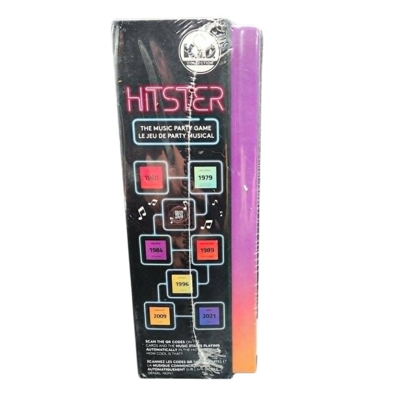 Jumbo Hitster Music Party Game Black Neon Retro Spotify Trivia Card Game New