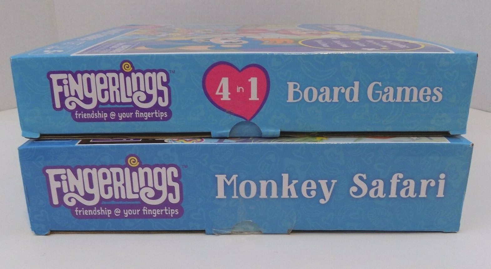 Lot Of 2~Fingerlings Games~Monkey Safari & 4 In 1 Board Games-Find & Seek-NEW