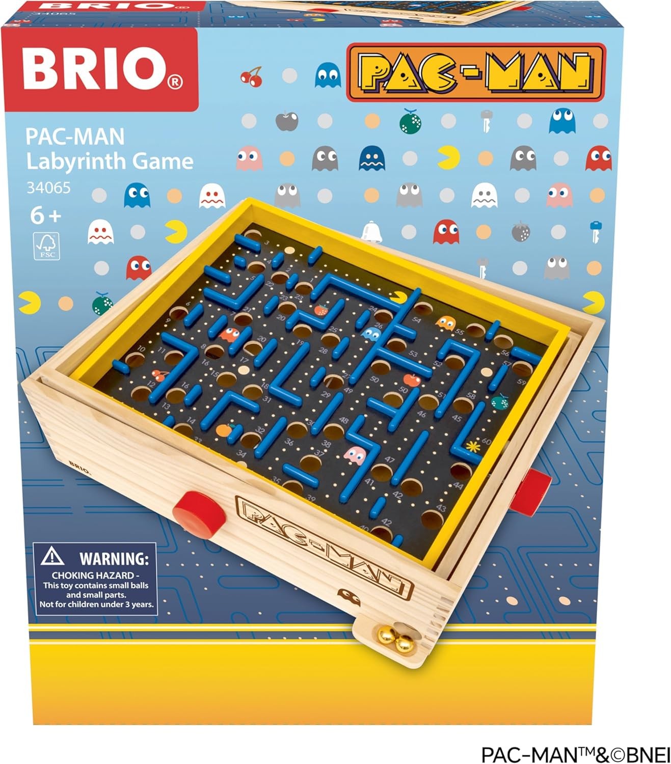 BRIO 34065 PAC Man Labyrinth Game Classic Wooden