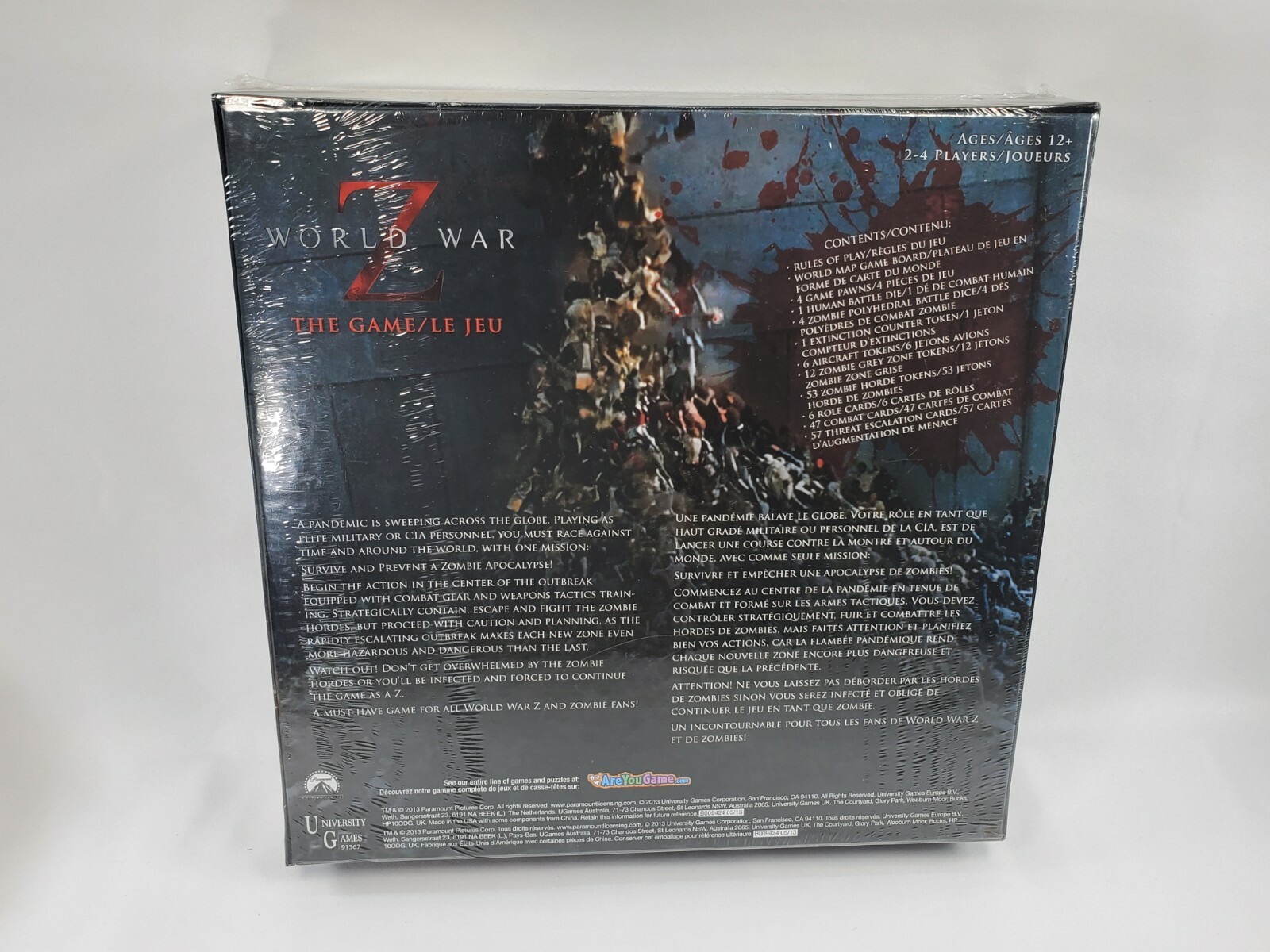 World War Z: The Game (English and French Edition) Board Game New Sealed!