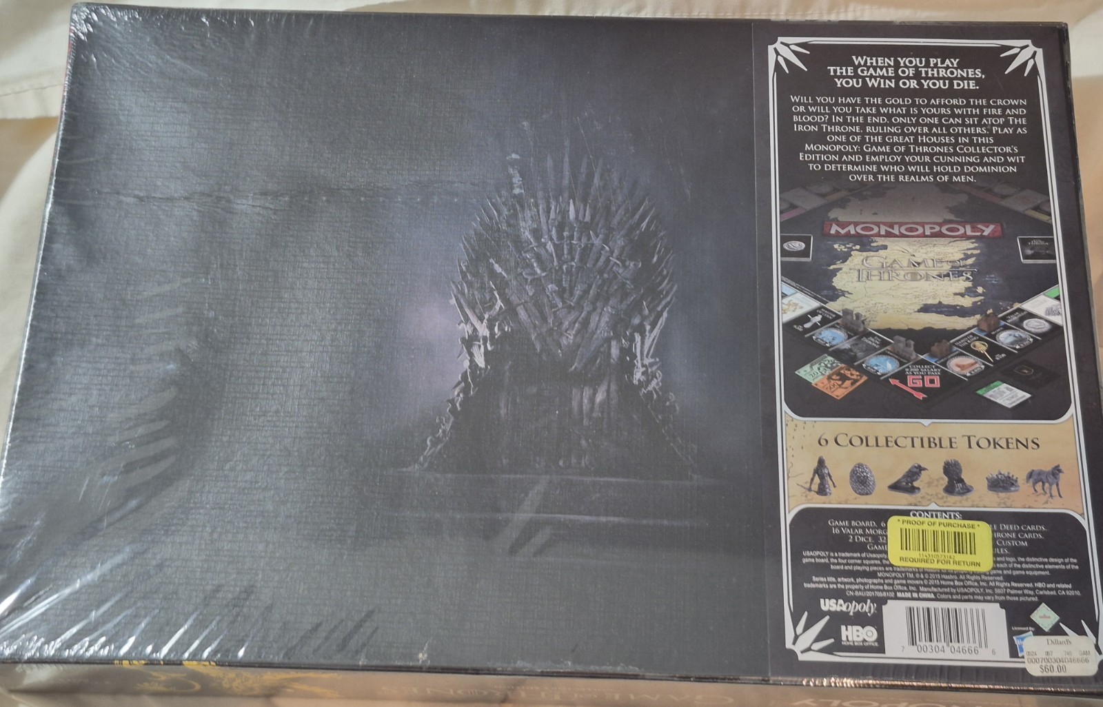 Monopoly Game of Thrones Collector’s Edition – Factory Sealed NEW