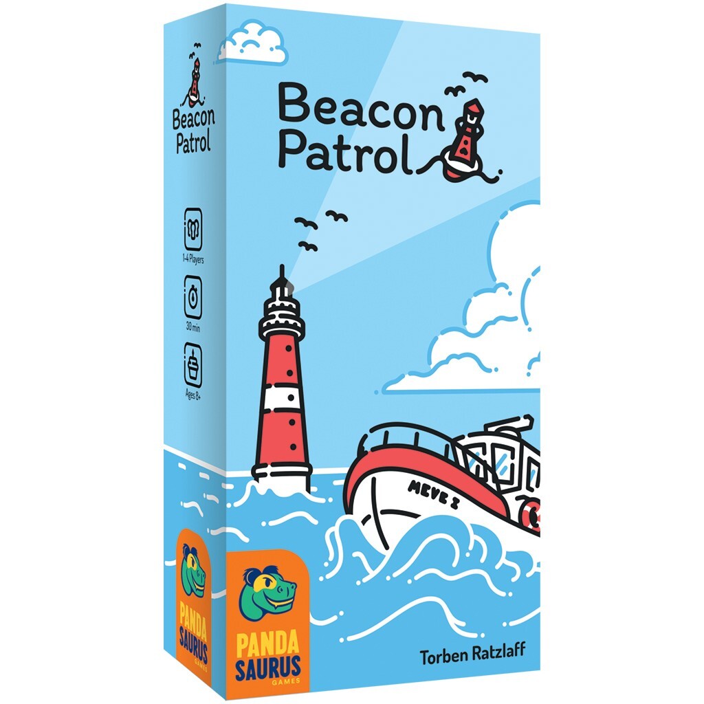 Beacon Patrol Tile Game Pandasaurus Games PANBPCORE Sea Ship Ocean Family Solo