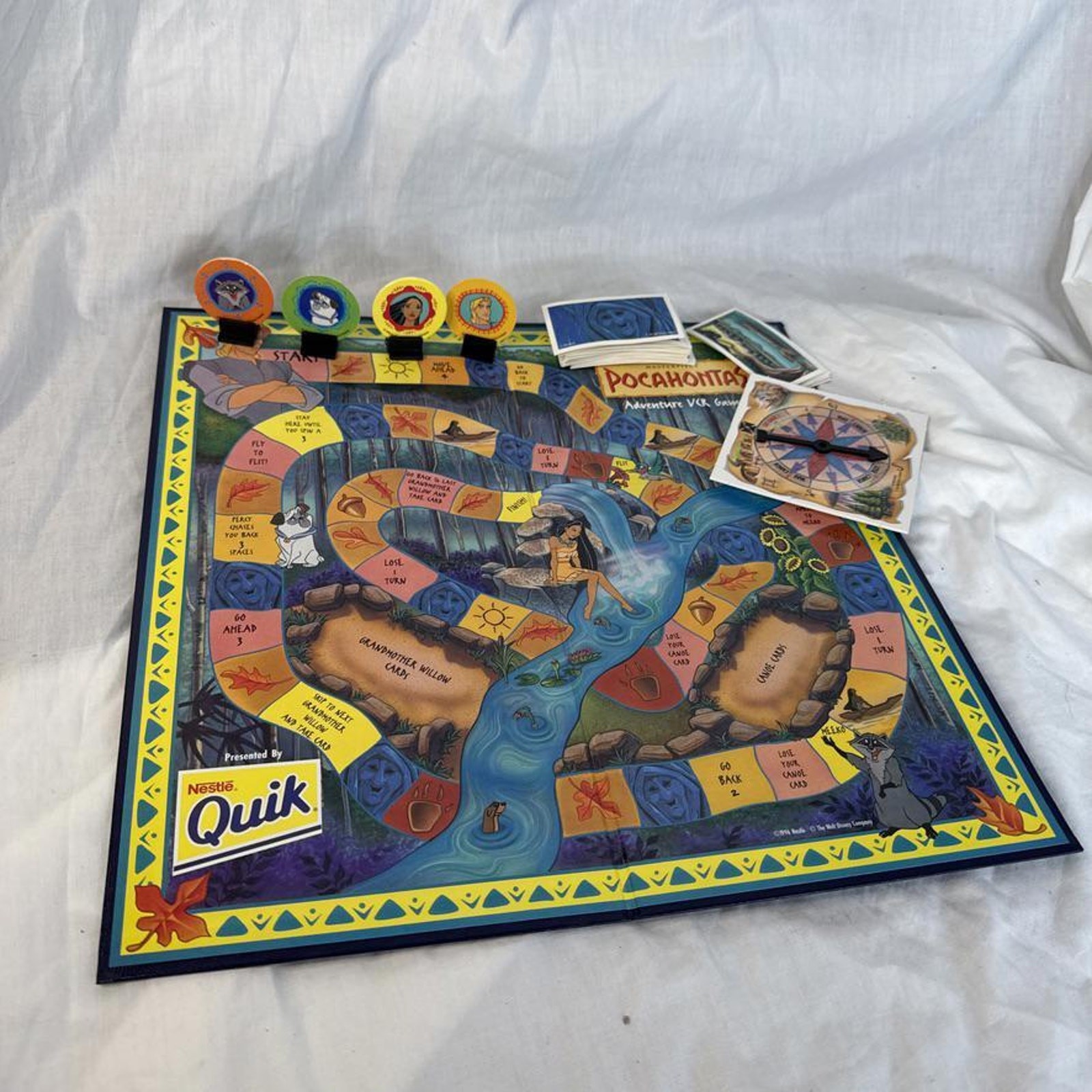 1996 Promo Disney’s Pocahontas Adventure VCR Board Game- Nestle Quik