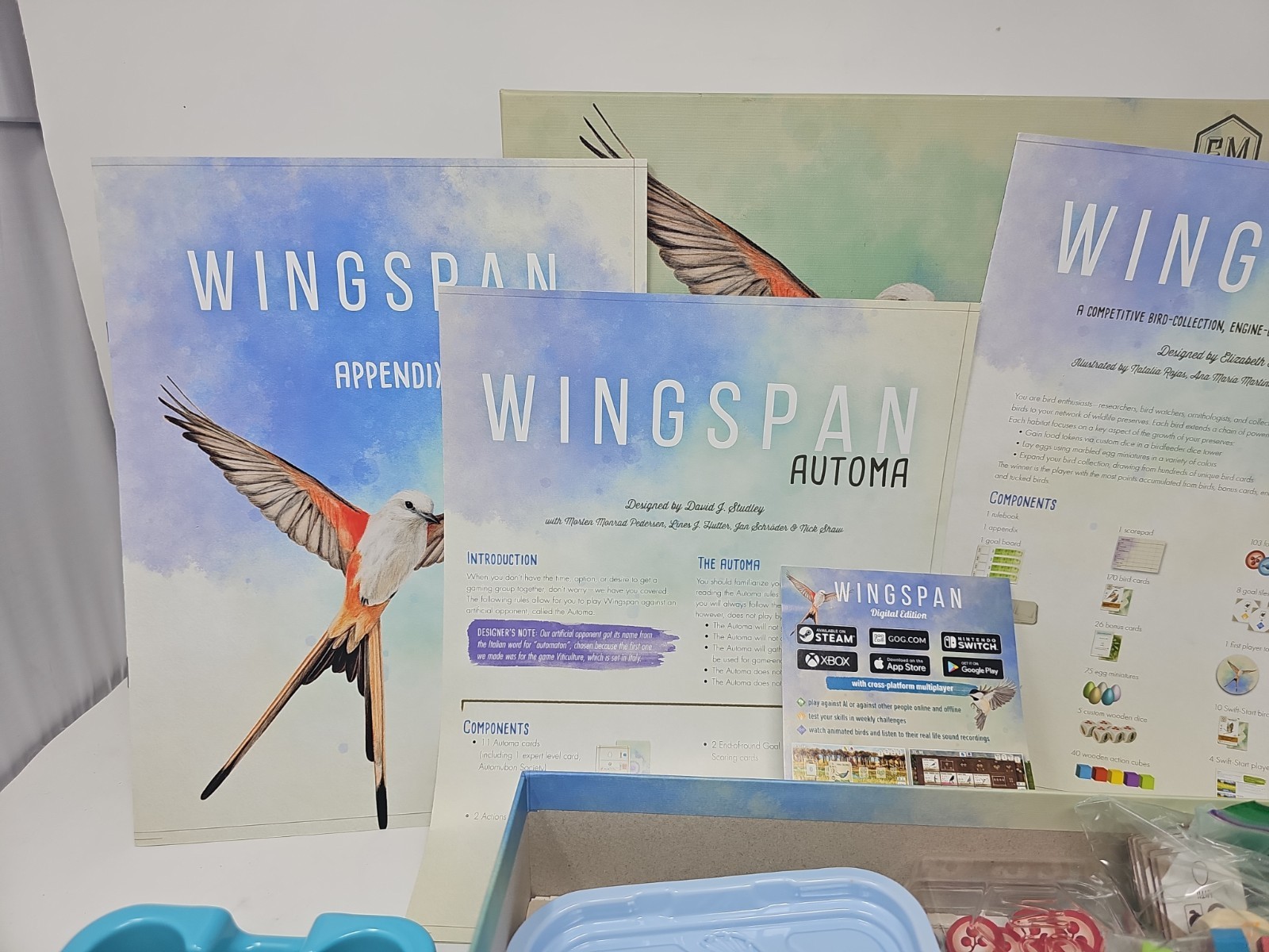 2019 Wingspan STM910 Stonemaier Board Game w/ Automa Factory 100% Complete