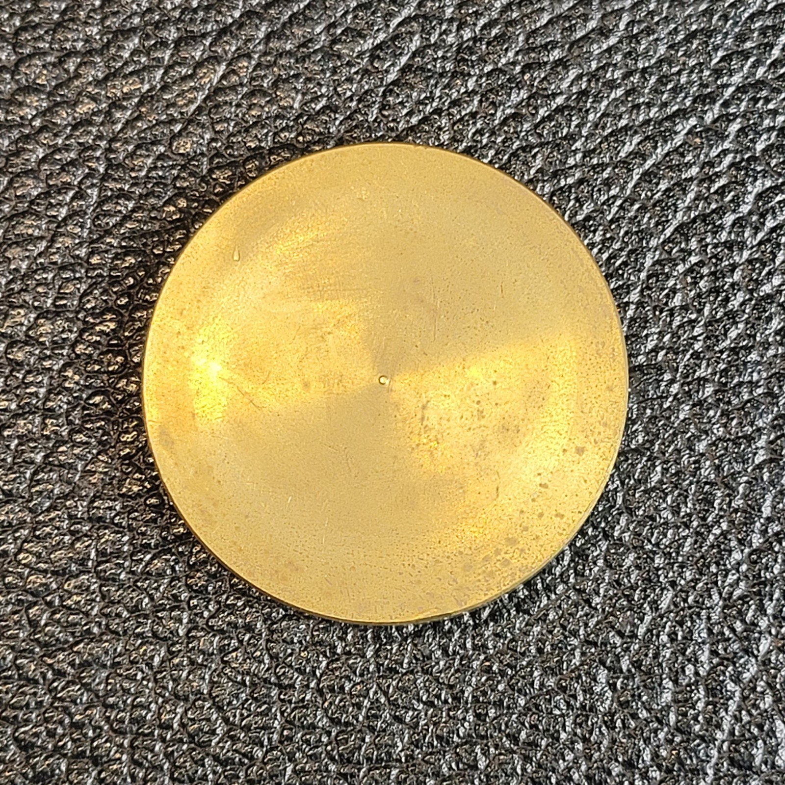 VINTAGE HEAVY BRASS PARASAUROLOPHUS DINOSAUR HOLOGRAM HOLOGRAPHIC POG SLAMMER