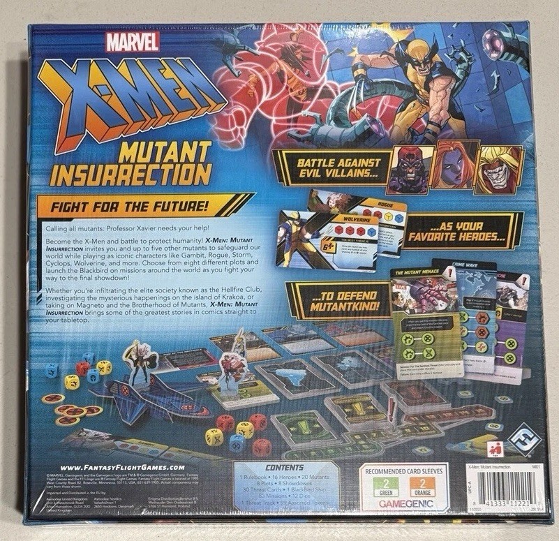 Marvel X-Men: Mutant Insurrection By Fantasy Flight Games New Sealed