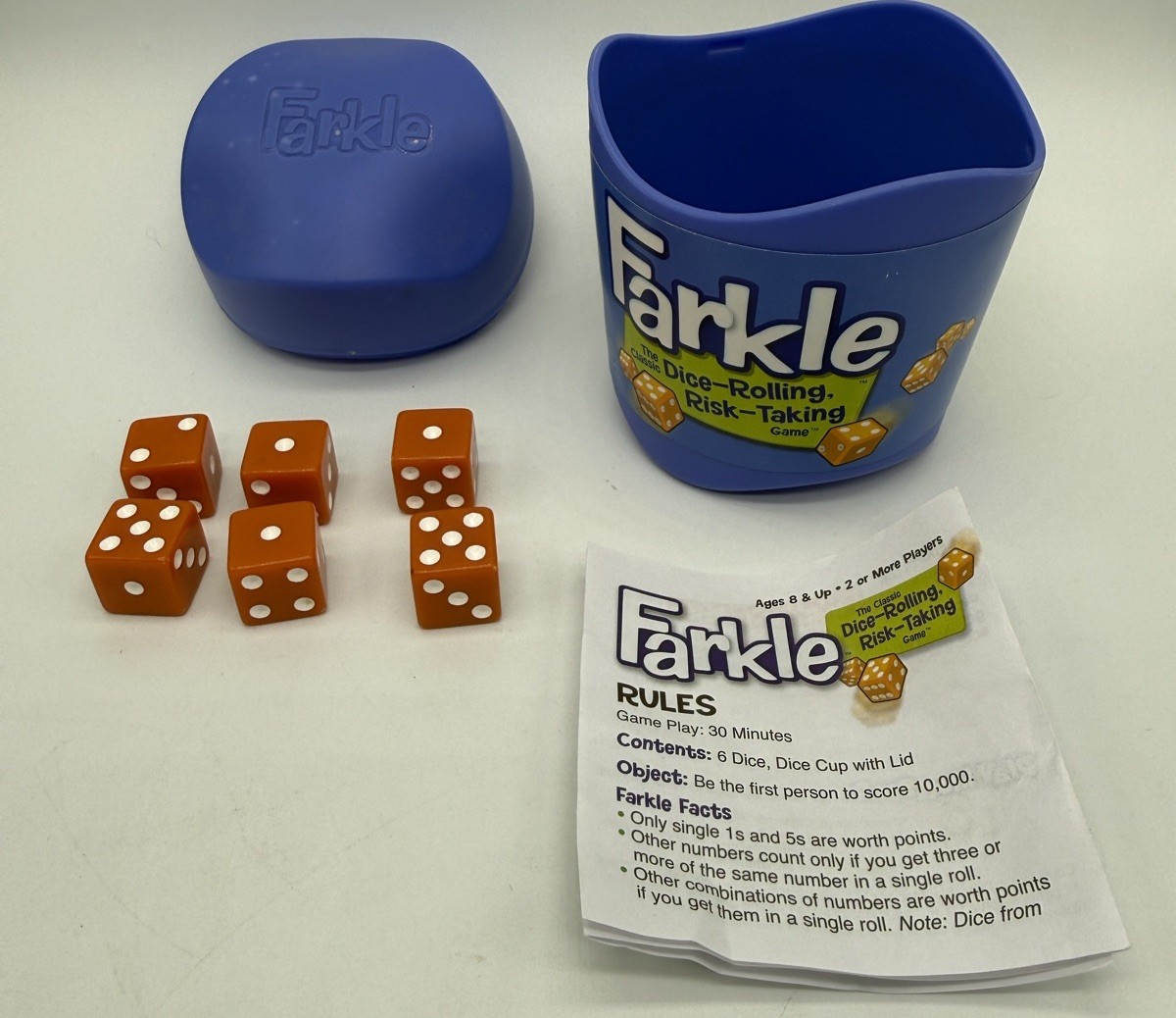 Farkle Classic Dice Game Family Game Night 2016 Playmonster Complete