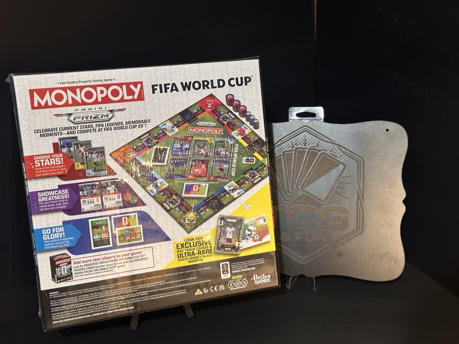 Hasbro Monopoly FIFA World Cup Panini Prizm Board Game w/ Trading Cards