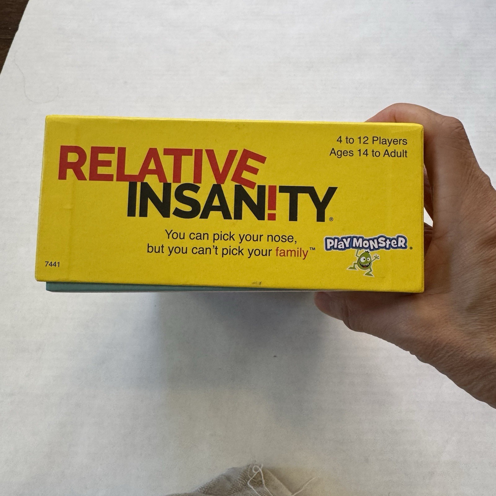 Relative Insanity Party Game About Crazy Relatives For 4 to 12 players, Preowned