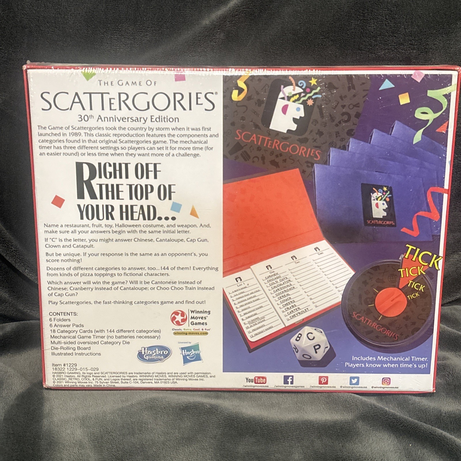 The Game Of Scattergories 30th Anniversary Edition Board Game NEW SEALED