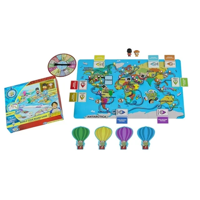 Ryan’s World, World tour Board Game, Children Ages 3+ Ryan