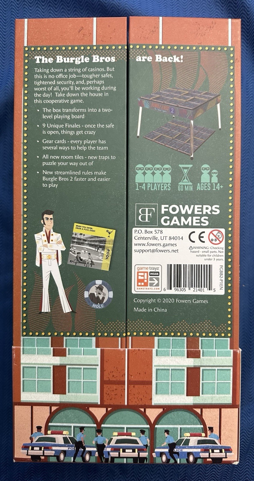Burgle Bros 2: The Casino Capers Board Game Family Night Fowers 2020 Open Box