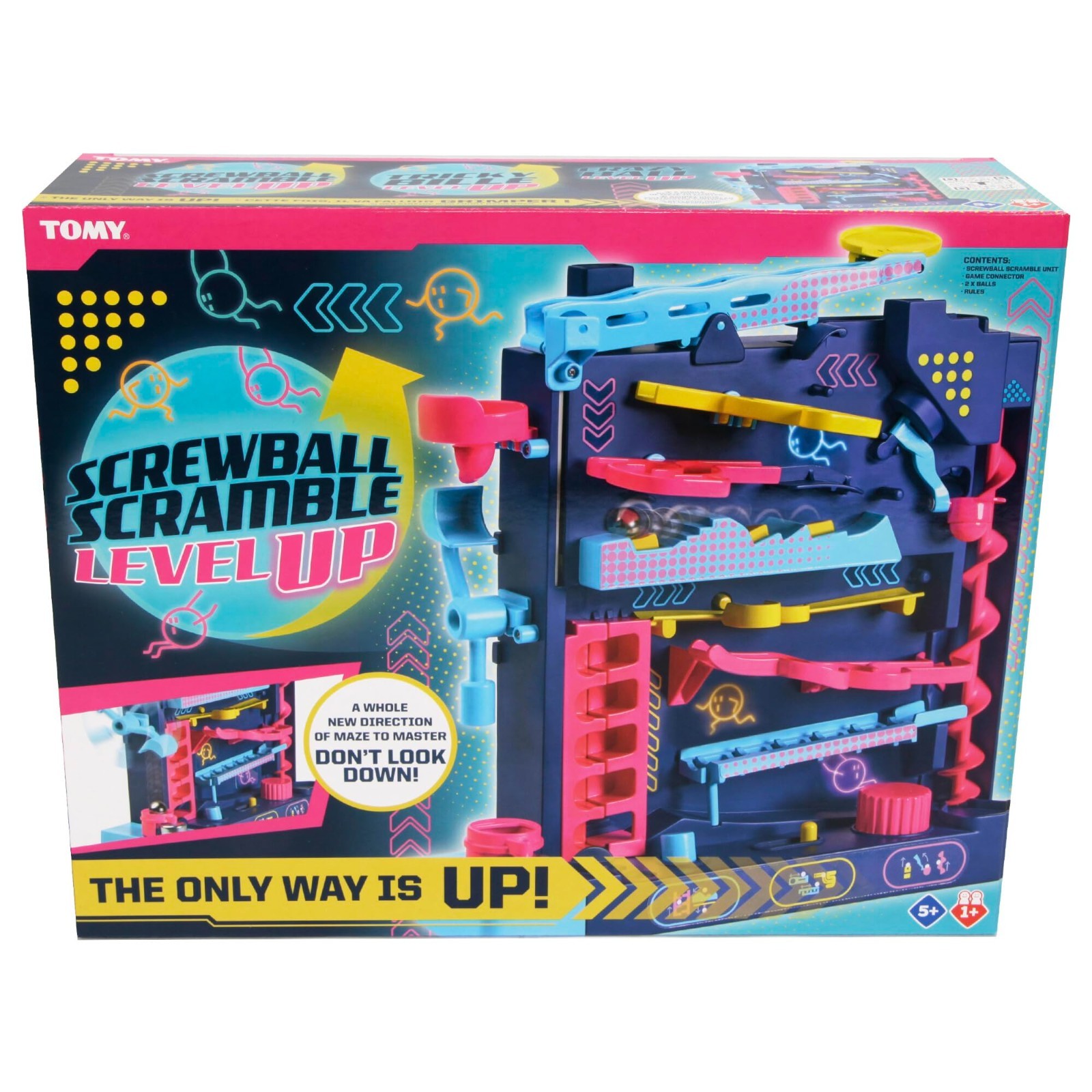 Vertical Marble Maze Game – Screwball Scramble Challenge for 1-4 Players, Ages 5