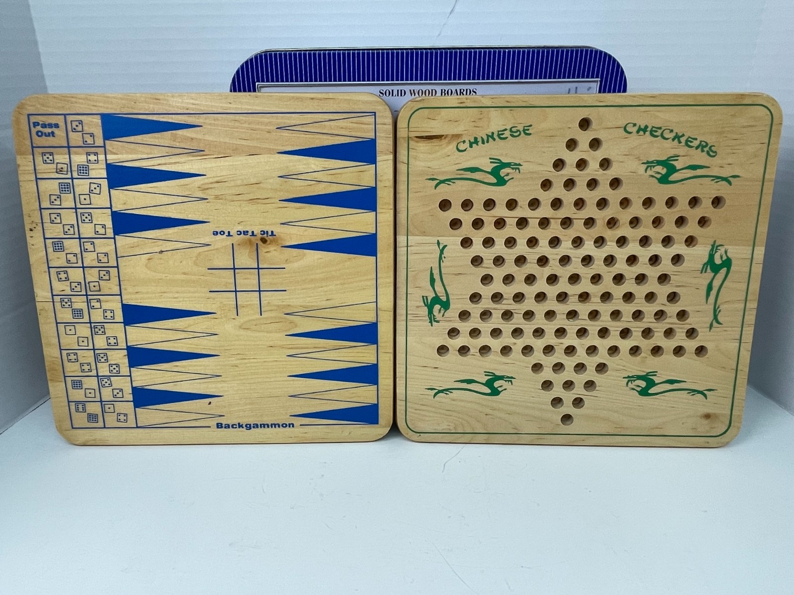 Cardinal Family 10 Game Center Solid Wood Boards Ten Classic Games