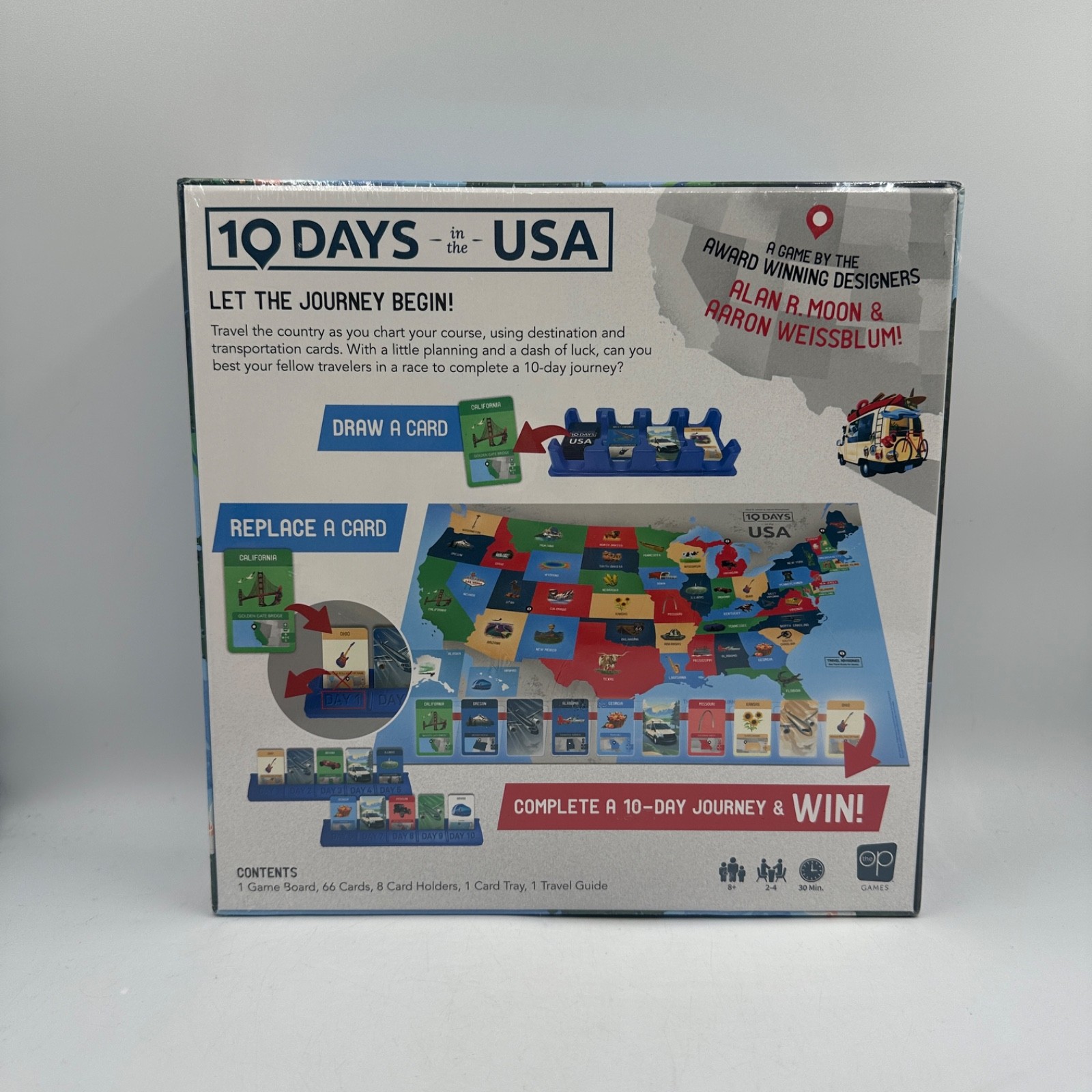 10 DAYS IN THE USA – NEW UNOPENED Board Game 2024 Alan Moon 8+ 2-4 Players