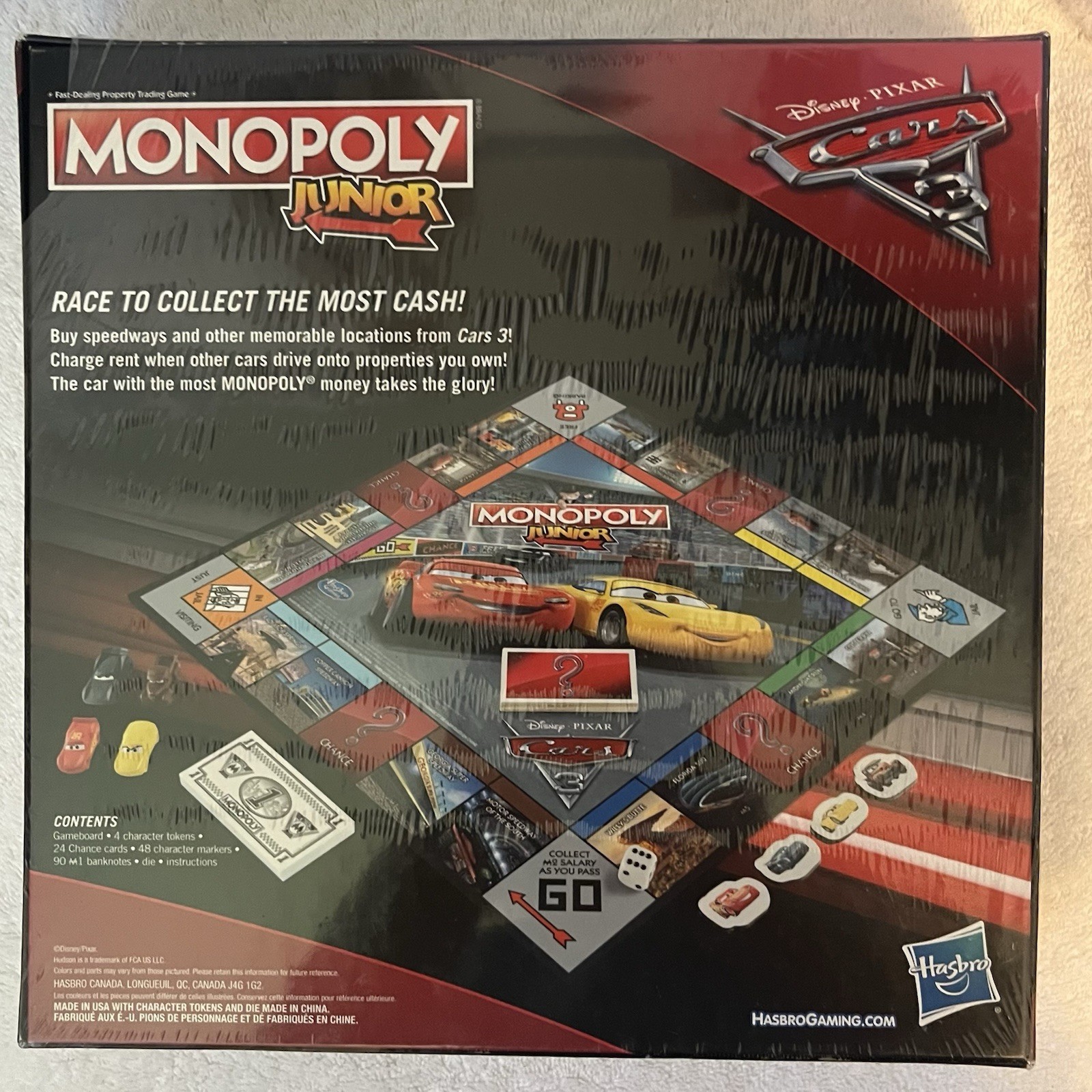 Monopoly Junior Disney Pixar Cars Board Game Hasbro Kids Ages 5+